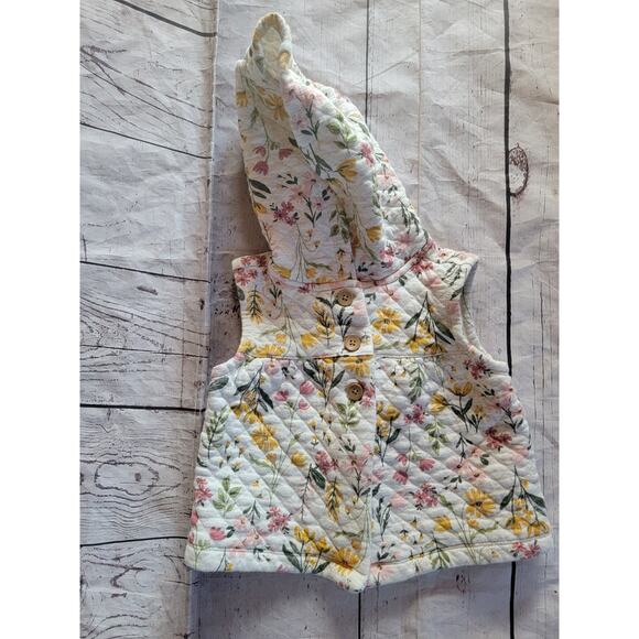 Carter’s Floral Print Quilted Hooded Vest Size 24 Months - Picture 1 of 9